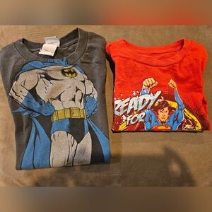 2 used boys youth medium super hero t-shirts